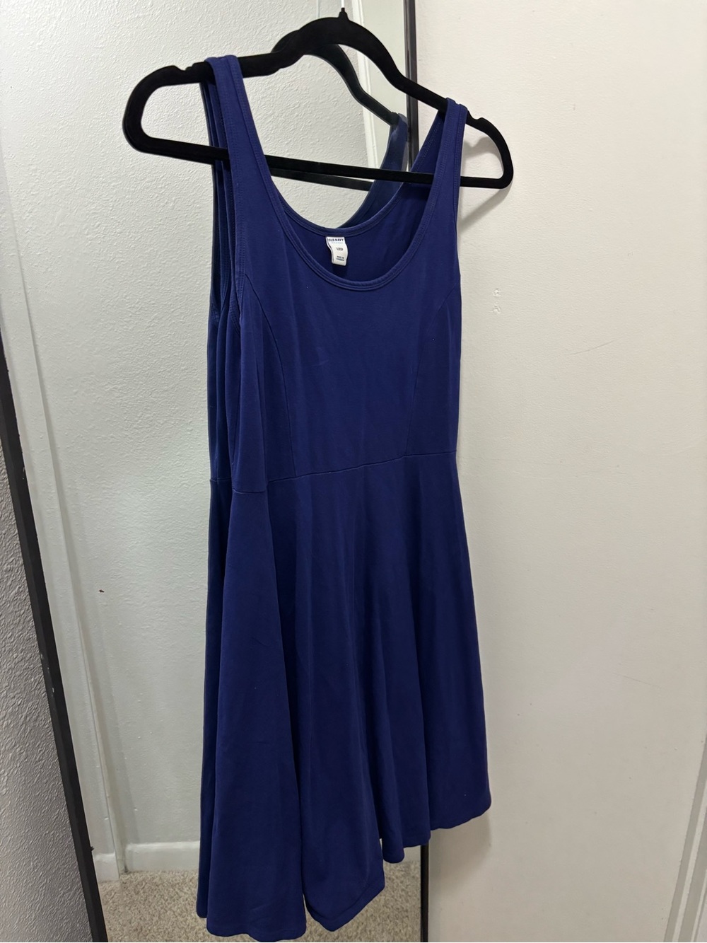 Old Navy Navy Blue Sleeveless Flared Dress - Picture 4 of 5